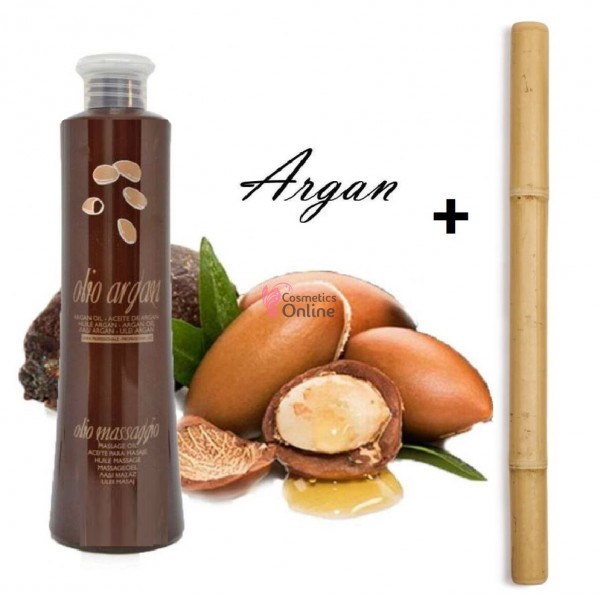 Ulei de masaj cu argan 500 ml Roial, art DEP 2078 + Bat natural din Bambus de 55 cm